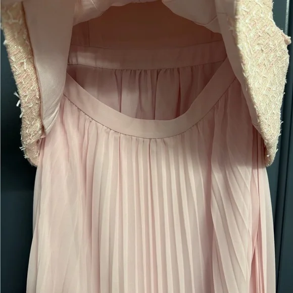 Self-Portrait Pink Boucle Midi Dress - Picture 4 of 9